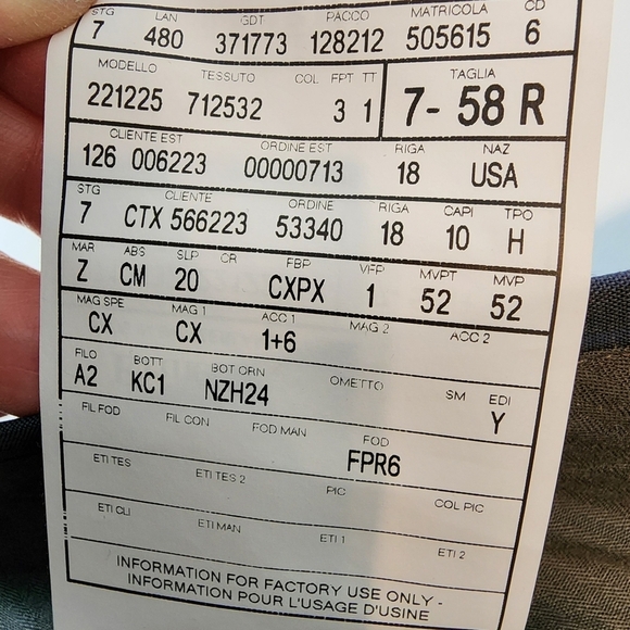 Ermenegildo Zegna Men's Mila Wool Pants Grey Blue Pin Stripe Dress Pants Tapered - Picture 6 of 9